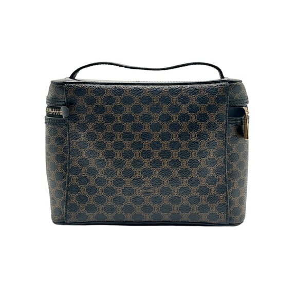 Celine Vintage Macadam Vanity Bag, Black/Tan - Picture 2 of 7